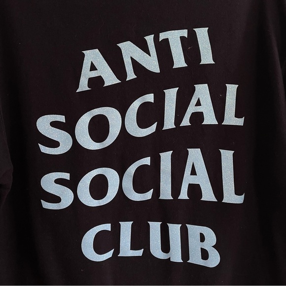 Authentic Anti Social Social Club Navy Hoodie - Picture 3 of 4